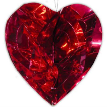 Imagen de Colgante Guirnalda Corazón 45 cm. Metalizada