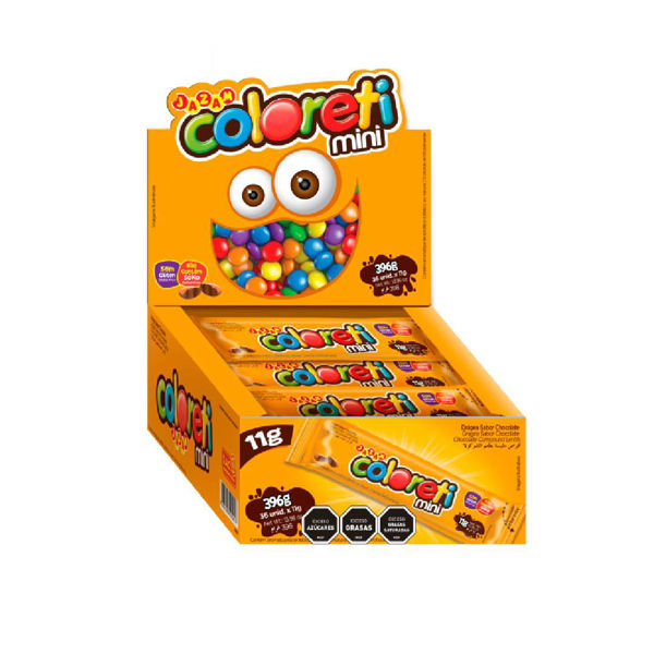 Imagen de Golosina Confite Coloreti Mini 11 grs. x 36