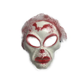 Imagen de Careta Rígida Calavera con Sangre y Tela