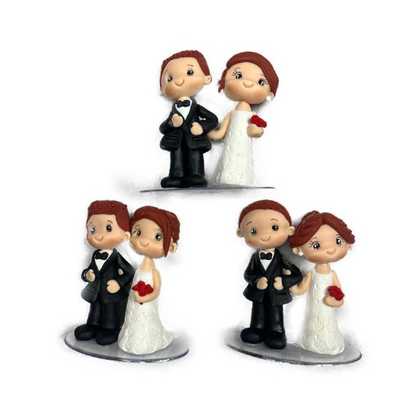 Imagen de Pareja Novios Porcelana Fria 12 cm.