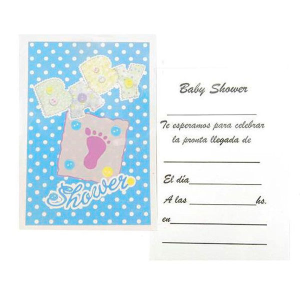 Imagen de Baby Shower Invitación Brillante x 10