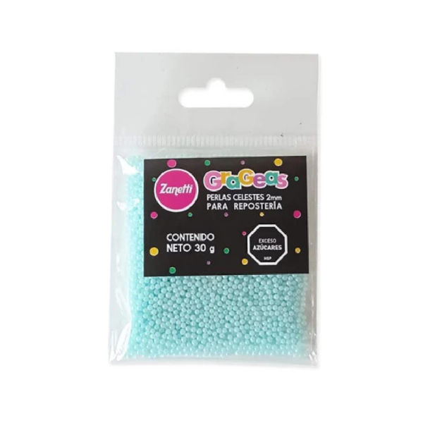 Imagen de Gragea Perla 2 mm. Celeste  30 g.