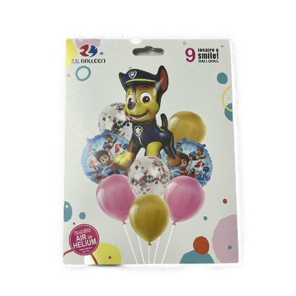 Imagen de Set   9 Globos 3 Modelos Patrulla Canina