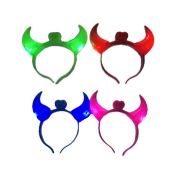 Imagen de Tiara Cuernos Diablo Plástico Luminosa