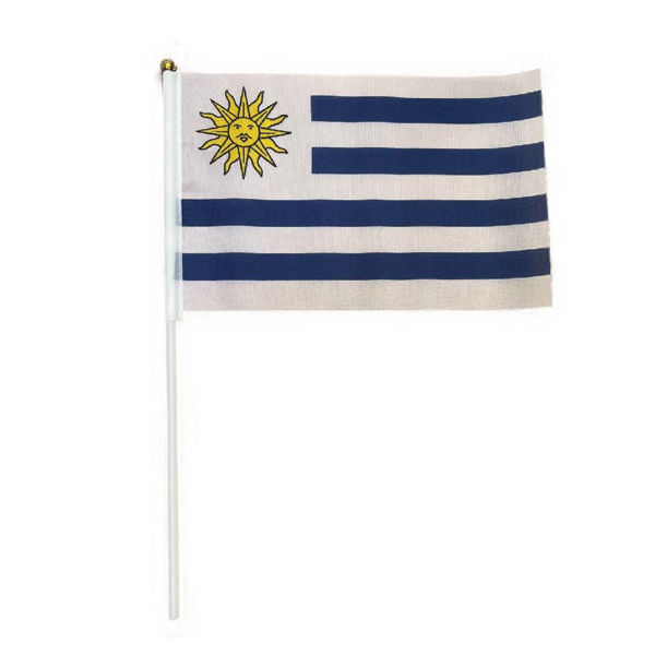 Imagen de Bandera Uruguay Tela 20 x 14 cm. de Mano