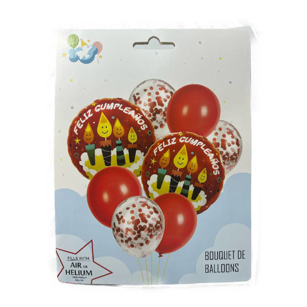 Imagen de Set   8 Globos Feliz Cumpleaños 3 Modelos