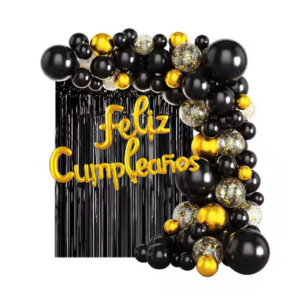 Imagen de Set 72 Globos con Feliz Cumpleaños Bicolor QQ-L683