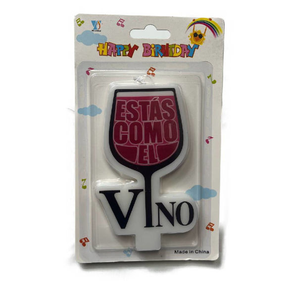 Imagen de Vela Plaqueta Copa Vino