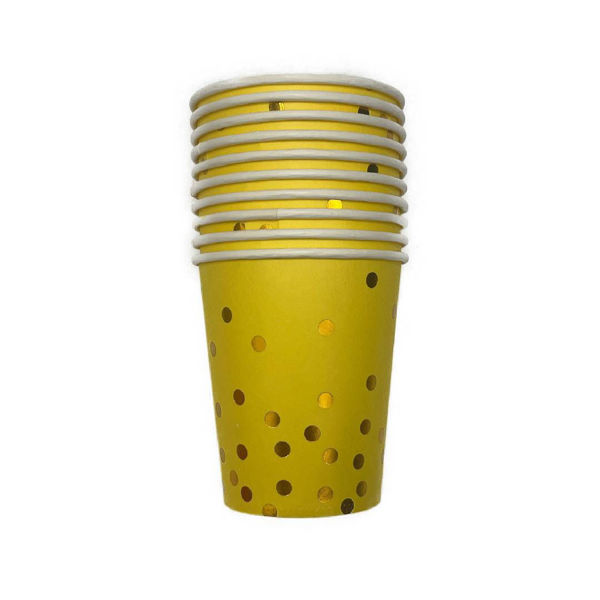 Imagen de Vaso Polipapel Diseños Metalizados x 10