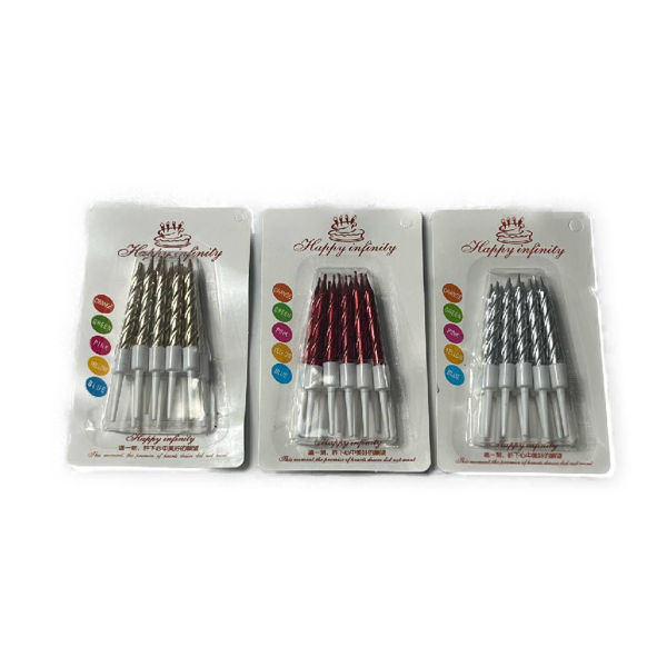 Imagen de Vela Torneada Metalizada  5 cm. x 10
