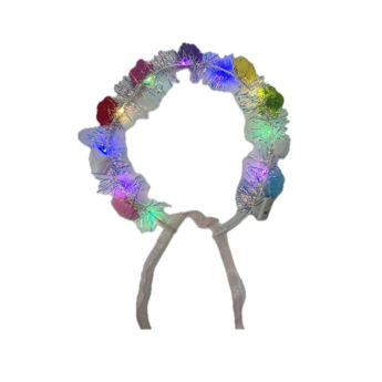 Imagen de Corona Flores Goma Eva con Lame con Luces