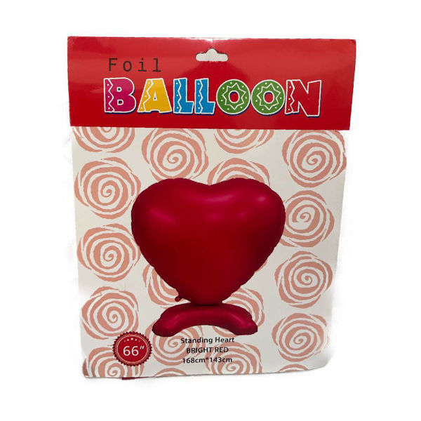 Imagen de Globo Metalizado Corazón con Pie 1,68 x 1,43 m