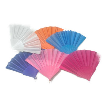 Imagen de Abanico Plástico Tela Color Lisa