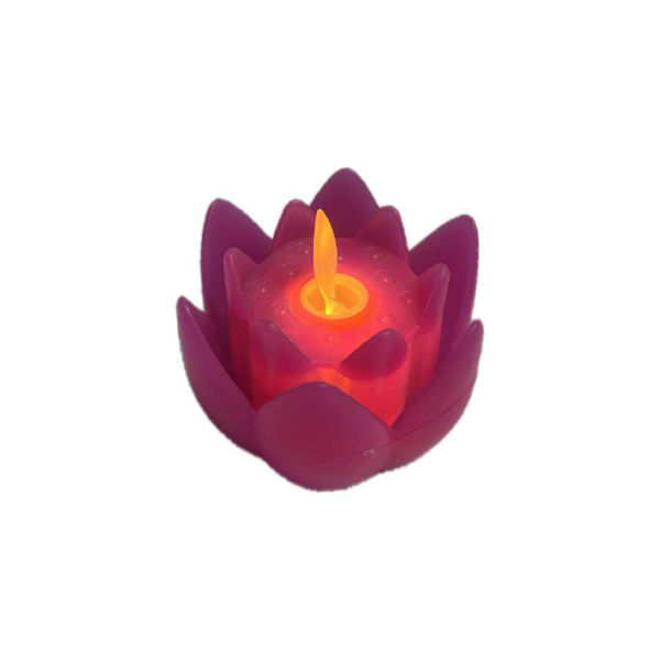 Imagen de Vela Led con Porta Vela Lotus