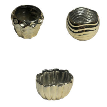 Imagen de Macetero Ceramica Dorado Varios Modelos