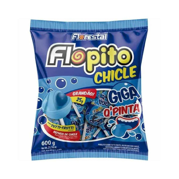 Imagen de Golosina Chupetin Flopito con Chicle x 24