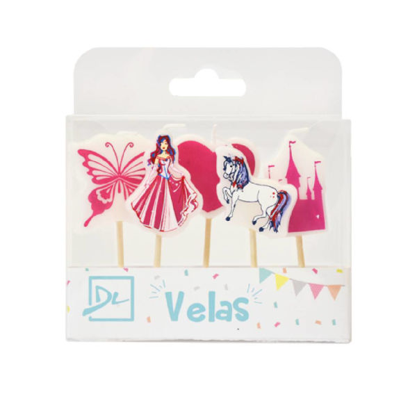 Imagen de Vela Princesas con Pincho x 5