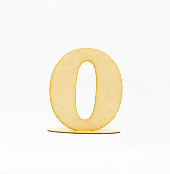 Imagen de Número Mdf 12 cm. x  3 mm. con Base