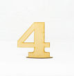 Imagen de Número Mdf 12 cm. x  3 mm. con Base