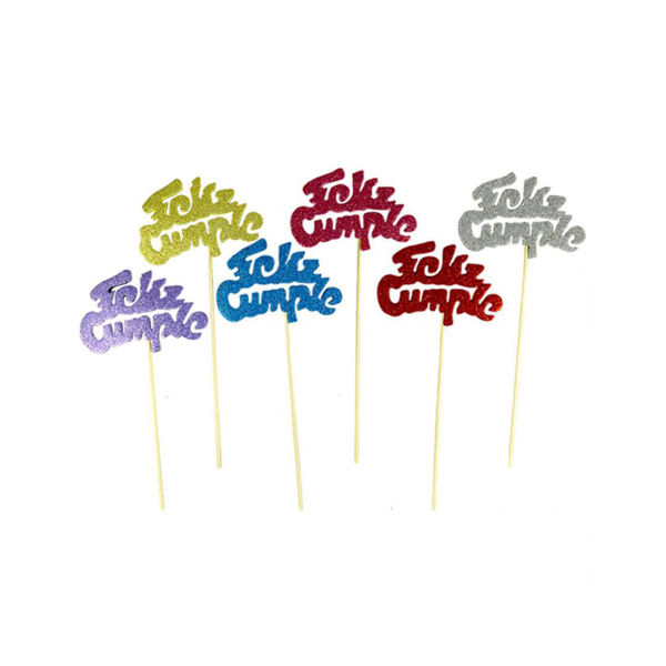 Imagen de Pincho Goma Eva Frase Feliz Cumpleaños