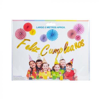 Imagen de Cartel Frase Feliz Cumpleaños con Brillantina