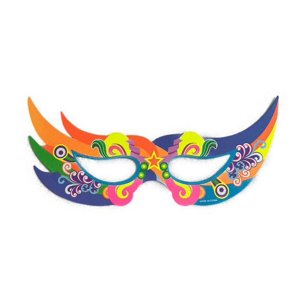 Imagen de Antifaz Fantasía Fluo Multicolor x 12