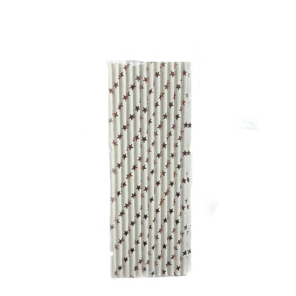 Imagen de Pajilla Polipapel Impresos Metalizados x 25