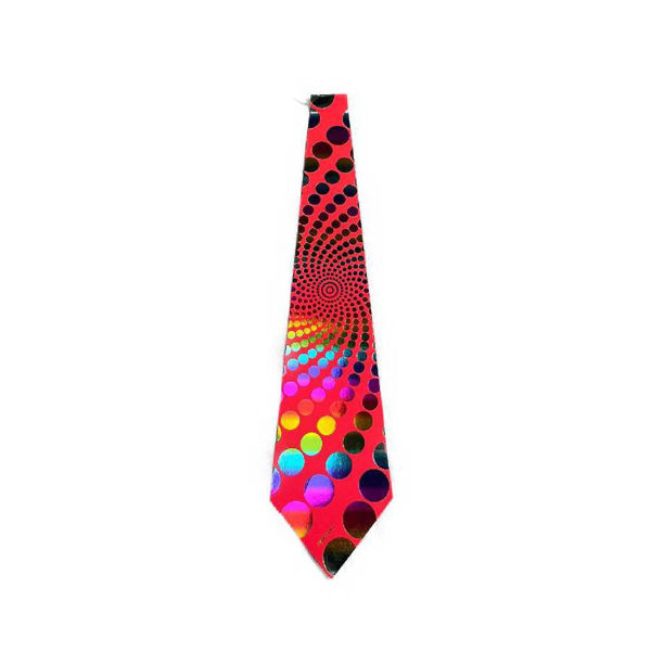 Imagen de Corbata Larga Fluo Estampada/Metalizada  x 12