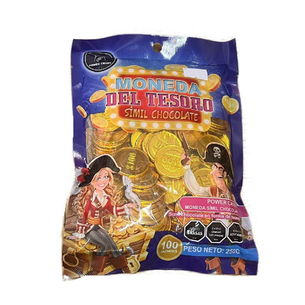 Imagen de Golosina Moneda Chocolate del Tesoro x 100