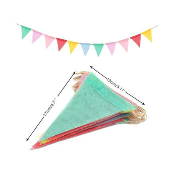 Imagen de Guirnalda 18 Banderines Rústicos Multicolor