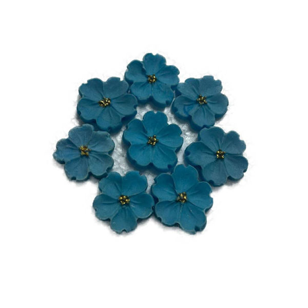 Imagen de Flor de Azúcar Centro Dorado Grande x 8