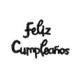 Imagen de Set Globos Metalizados Frase Feliz Cumpleaños Cursiva Quique
