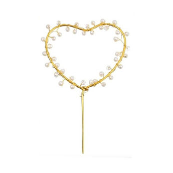 Imagen de Pincho Corazón Metal con Perlas