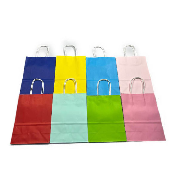 Imagen de Bolsa Regalo Papel Color 21 x 13 x 8 cm. Asas Papel Quique