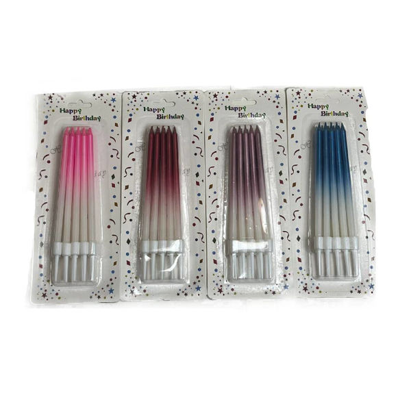 Imagen de Velas Finita Degrade Bicolor x 10
