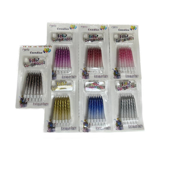 Imagen de Vela Degrade Bicolor 8 cm. x 12 con F. C.