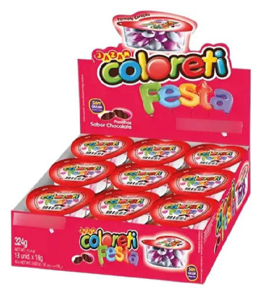Imagen de Golosina Festa Coloreti Love Pote 18 grs. x 18