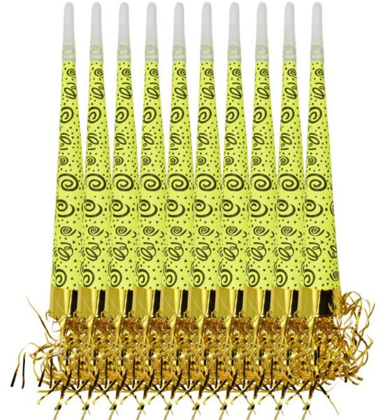 Imagen de Corneta Cartulina con Flecos 31 cm x 10