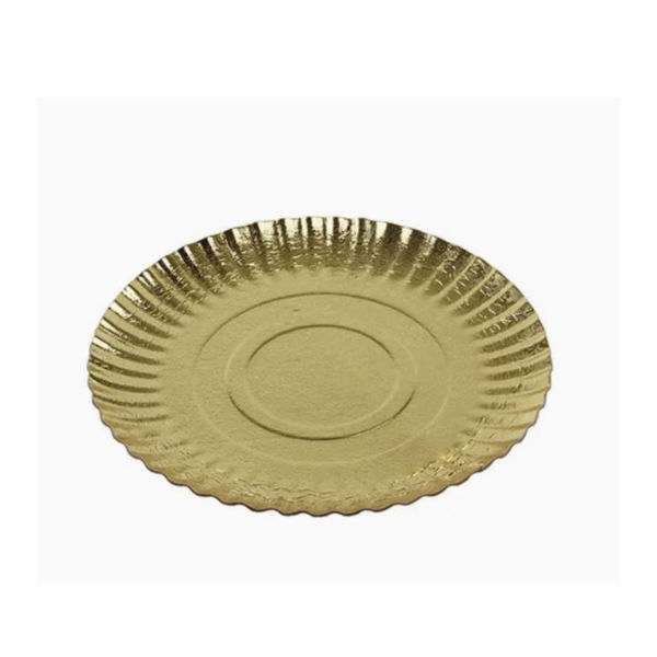 Imagen de Bandeja Cartón Metalizada Redonda 33 cm.