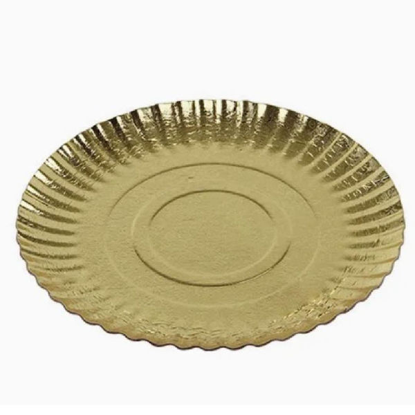 Imagen de Bandeja Cartón Metalizada Redonda 35 cm.