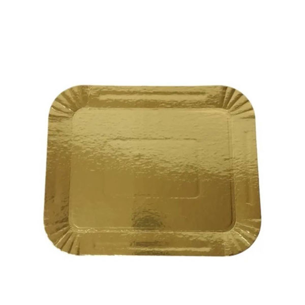Imagen de Bandeja Cartón Metalizada Rectangular 35 x 25 cm.