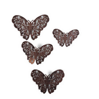Imagen de Mariposa Metalizada Calada x 12