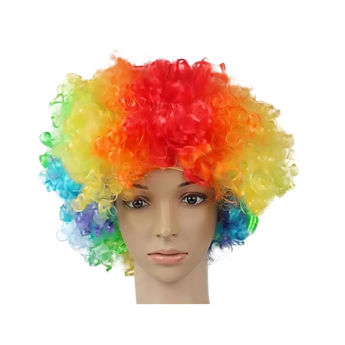 Imagen de Peluca Payaso Rulos Multicolor