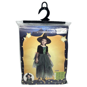 Imagen de Halloween Disfraz Bruja Infantil Verde