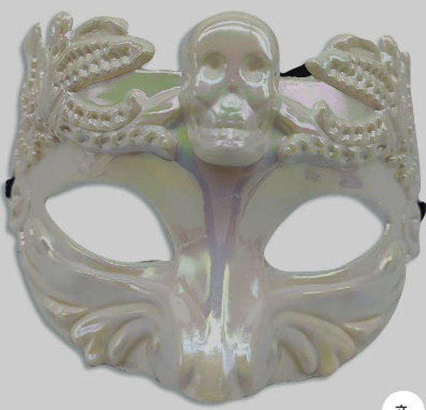 Imagen de Halloween Antifaz Nacarado con Calavera
