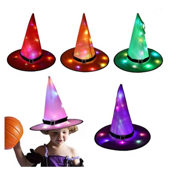 Imagen de Halloween Gorro Bruja con Luces