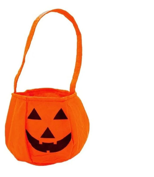 Imagen de Halloween Caramelera Calabaza Tela 28 x 18 cm