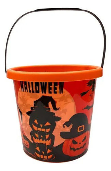 Imagen de Halloween Caramelera Balde Impreso 18,5 x 16 cm