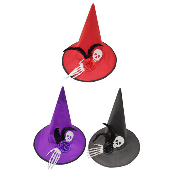 Imagen de Halloween Gorro Bruja con Calavera
