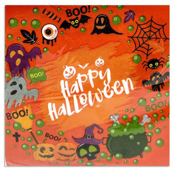 Imagen de Halloween Servilletas Fantasmas 33 x 33 cm x 20